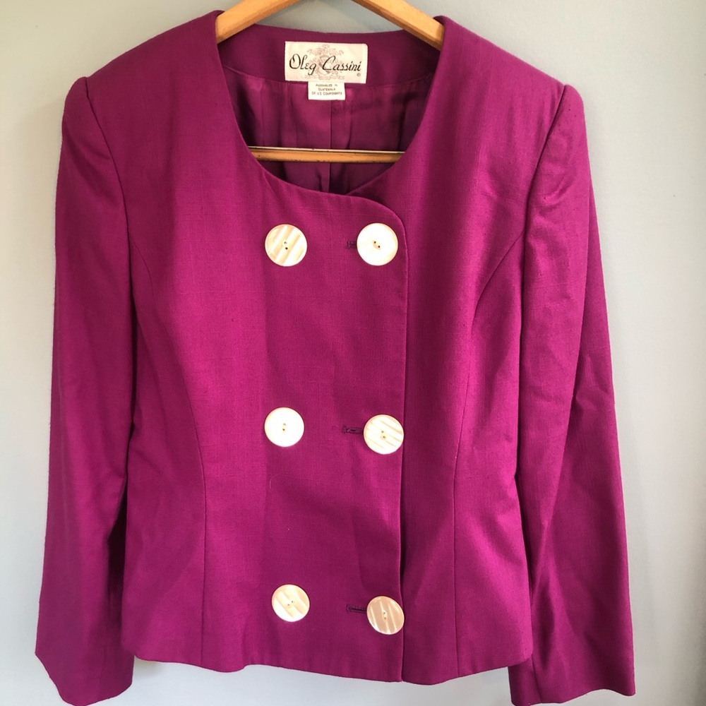 Vintage BNWT Oleg Cassini skirt suit size 12